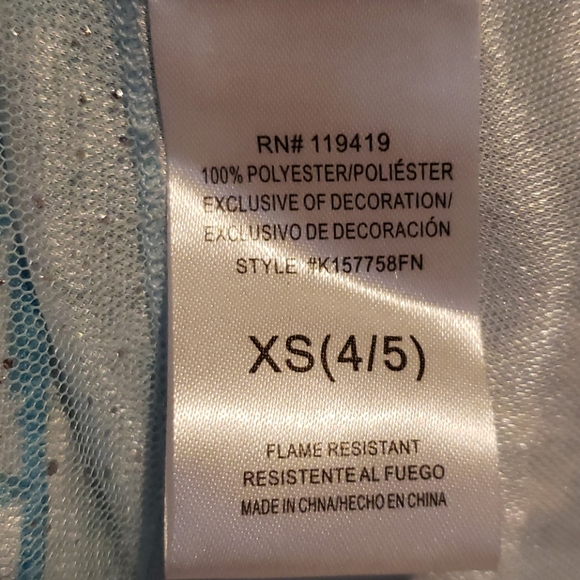 Disney Frozen Princess Elsa Nightgown Pajamas Sleepwear Girls Size: 4/5 NWT - Picture 9 of 10